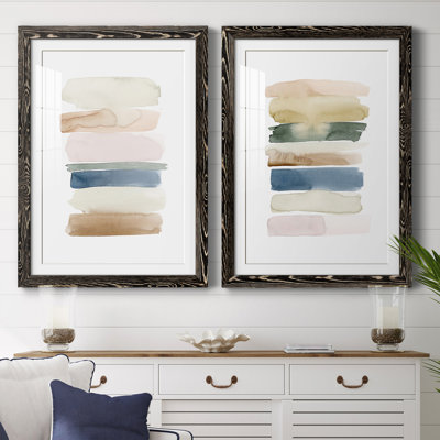 Helouisa - Ensemble de 2 peintures encadrées