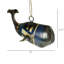 Ornement figurine suspendu en métal de baleine