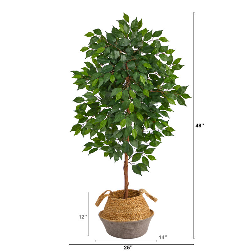 Ficus artificiel 48 po en pot, Noir