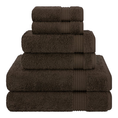 Ensemble de serviettes de bain luxueuses 100% coton turque 6 pièces, très doux et absorbant