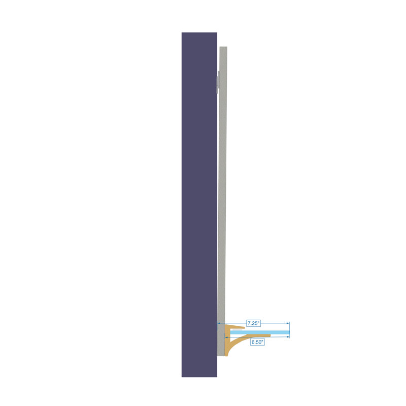 Beigenwald Flat Wall Mirror, White Distressed