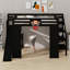 Lit mezzanine avec bureau, panier de basketball, glissade et escalier-1079740274