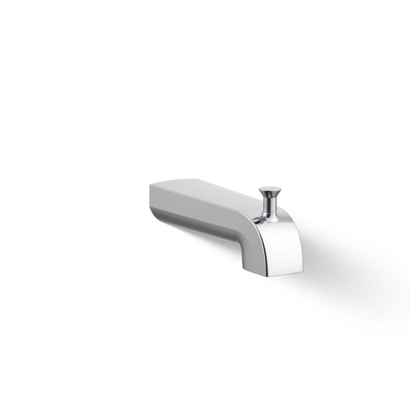 Pitch Wall-Mount Diverter Bath Spout, Polished Chrome