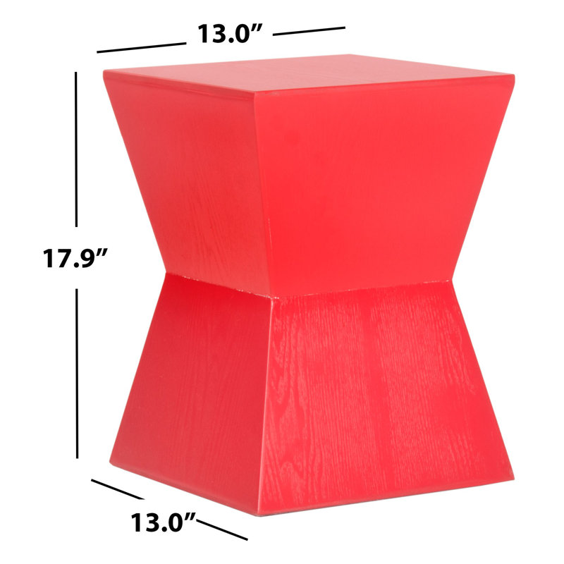 Table de bout cylindrique Hatherleigh, Rouge vif