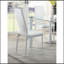 Ensemble de chaises de salle à manger de style moderne avec finition en métal blanc et 2 pièces