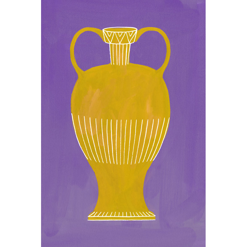 Neon Vase I by Melissa Wang - Wrapped Canvas Painting Print, Black Floater Framed, 122cm H x 81cm W