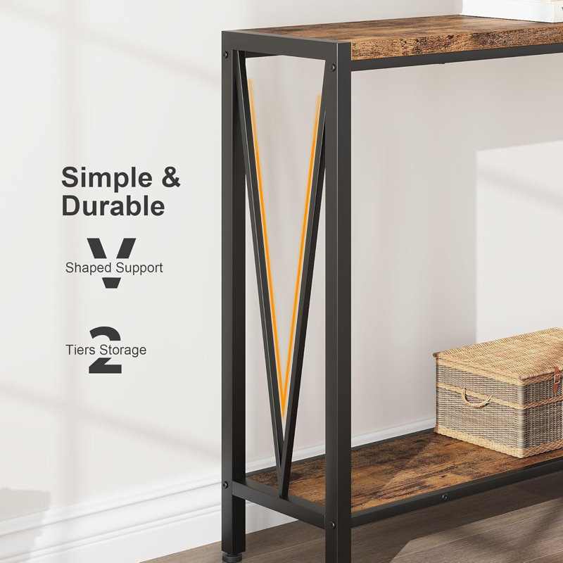 Console Table, Entryway Table, Easy Assembly,Entrance Table, Rustic Brown