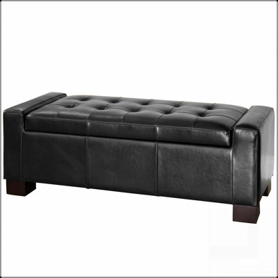 Large 51" Storage Ottoman, Tufted Storage Bench For Living Room, Entryway, Or Bedroom