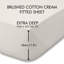 Brushed Cotton Fitted Sheet-15270021-15270022