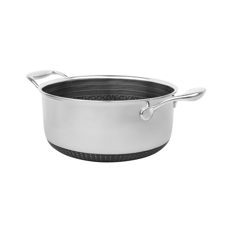 DiamondClad 6-Quart Hybrid Nonstick Stainless Steel Stock Pot with Vented Lid