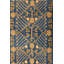 Tapis unique cobalt / saumon / brun de 5 pi x 9 pi 3 po Khotan