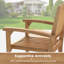Fauteuil d'extérieur en bois de teck avec siège à lattes et siège courbé 4 pièces