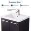Ensemble de meuble-lavabo mural 24 po noir moderne