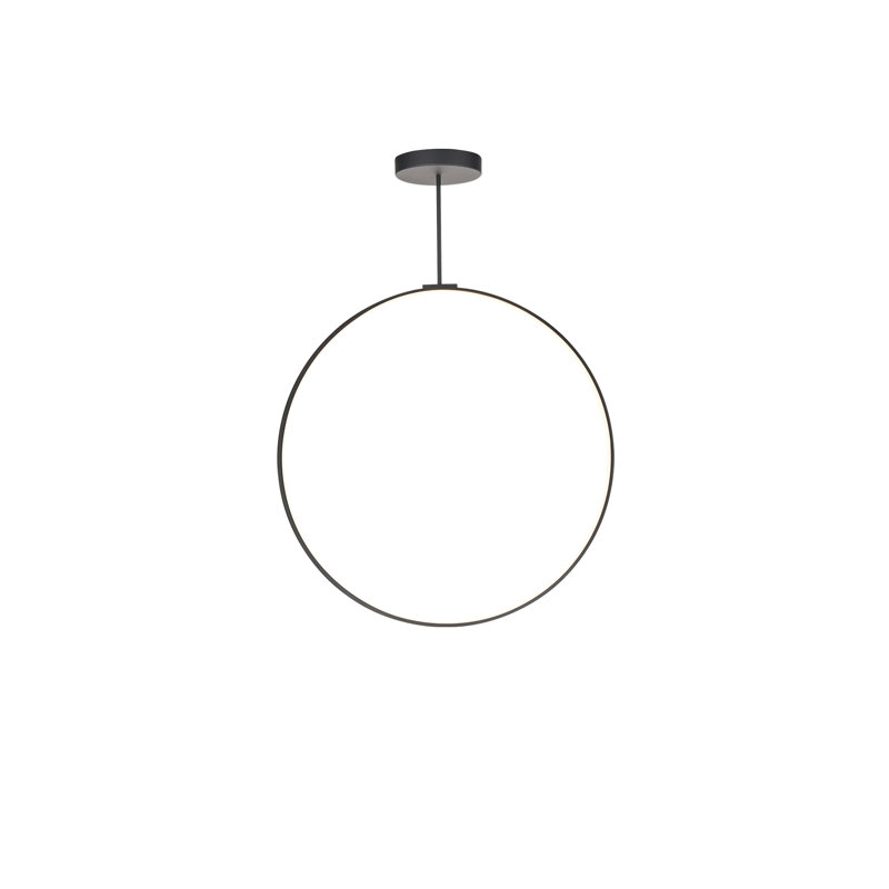 Cirque 1 - Light LED Pendant, Black, 83.63" H x 36" W x 0.75" D