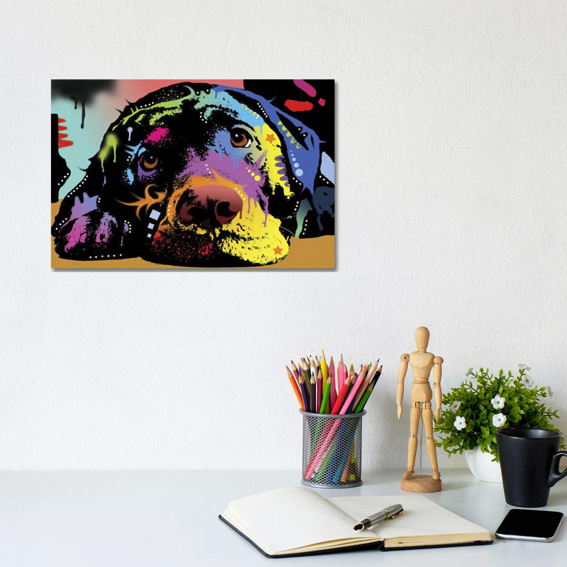 Lying Lab by Dean Russo - Print on Canvas, No Frame, 20.32 cm H x 30.48 cm W