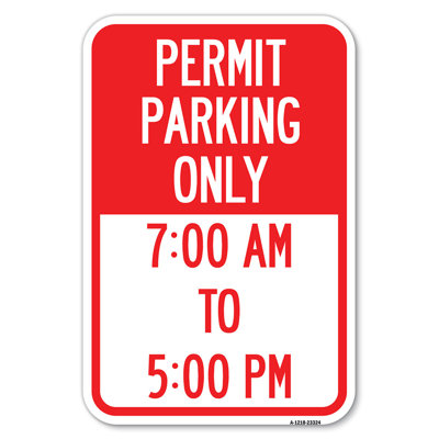 Permit Parking Only 7-00 Am To 5-00 Pm/23324
