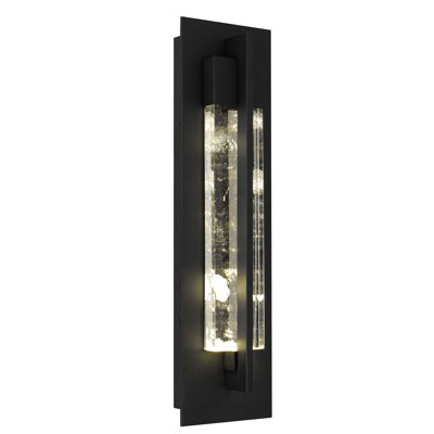 Rivera LED Wall Sconce with Cloudy Crystal Diffuser, Minimalist Modern Design, 3-CCT Selectable, Dimmable, Wet Rated, ADA Compliant