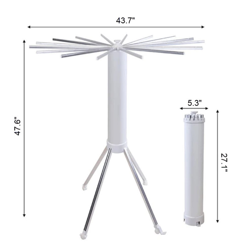 Séchoir à linge pliable sur trépied, Aluminium