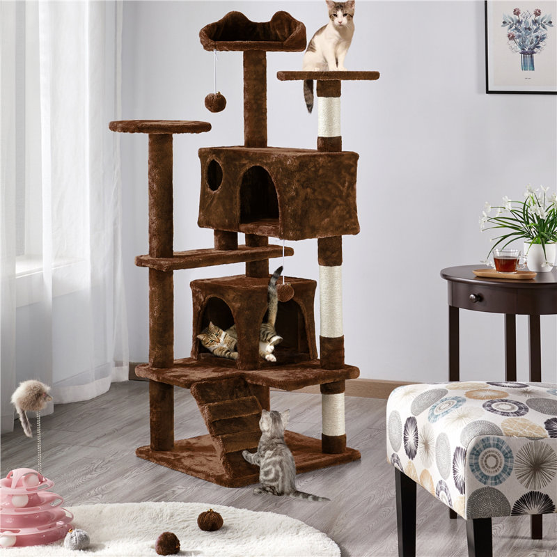 139cm  Cat Tree, Brown