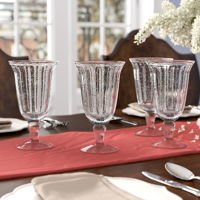 18 oz. Saoirse Ensemble de verres à pied en verre, Transparent