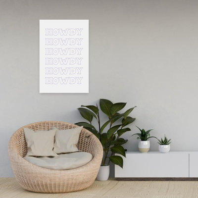 Purple Howdy Bold Contemporary Minimalist Coastal Wall Art Print