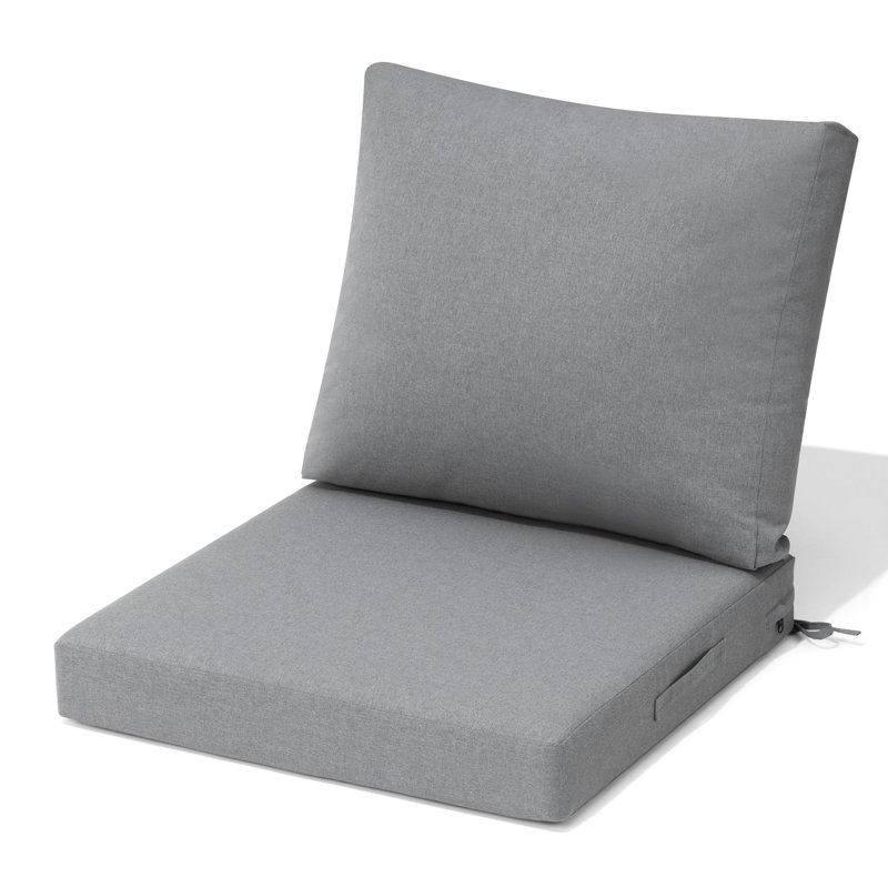 Outdoor Deep Seat Cushion Set, Gray