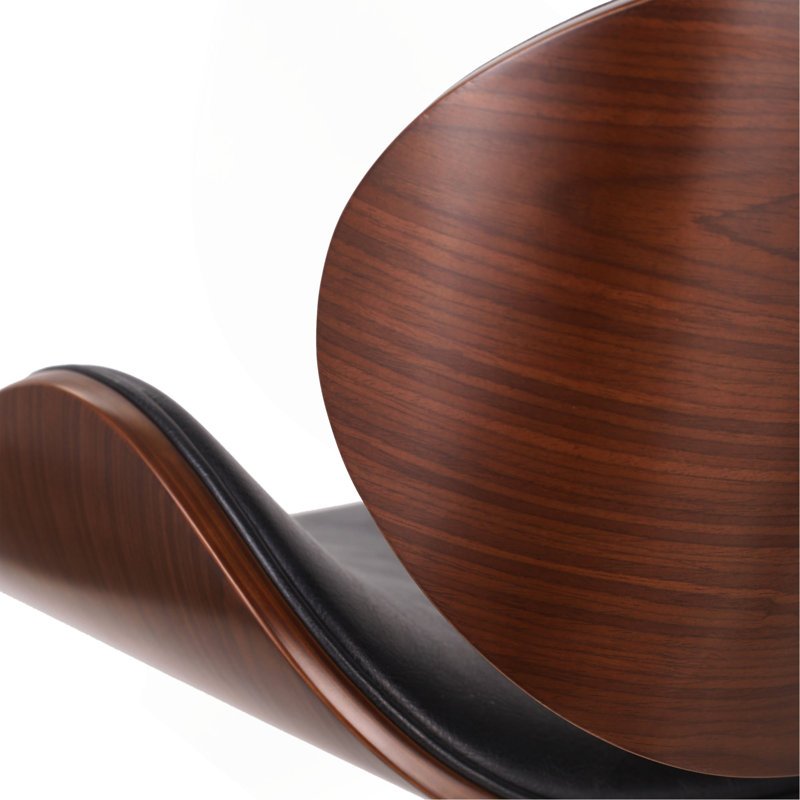 Tabouret de bar pivotant Mid-Century, Noir