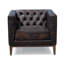 Fauteuil club 33 po en cuir fleur
