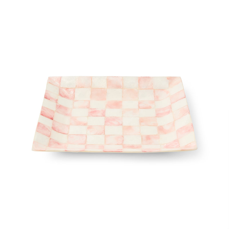 Rosy Check Capiz Catchall Tray