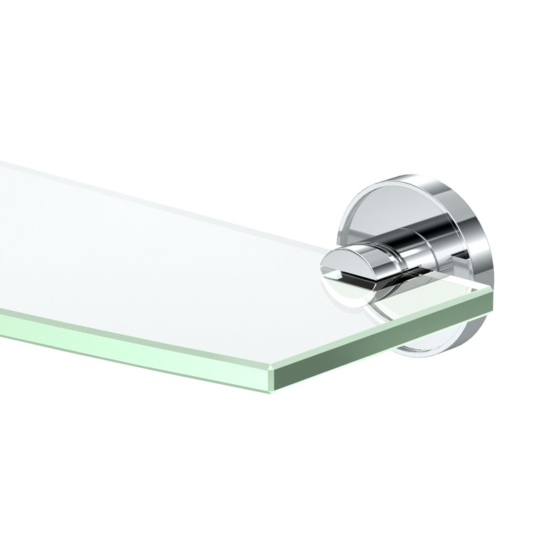 Tablette en verre Sky, Chrome