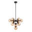 Lustre noir 10 lumières avec abat-jour en verre Stines-29485575-29485576