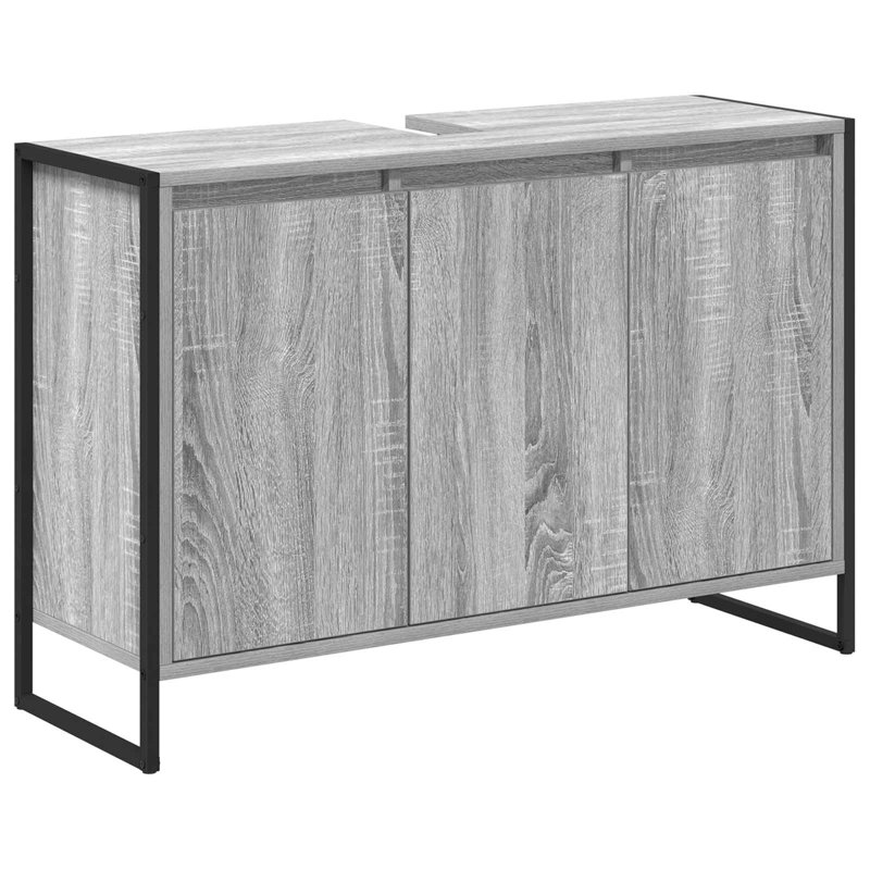 Freestanding Under Sink Cabinet, Grey Sonoma
