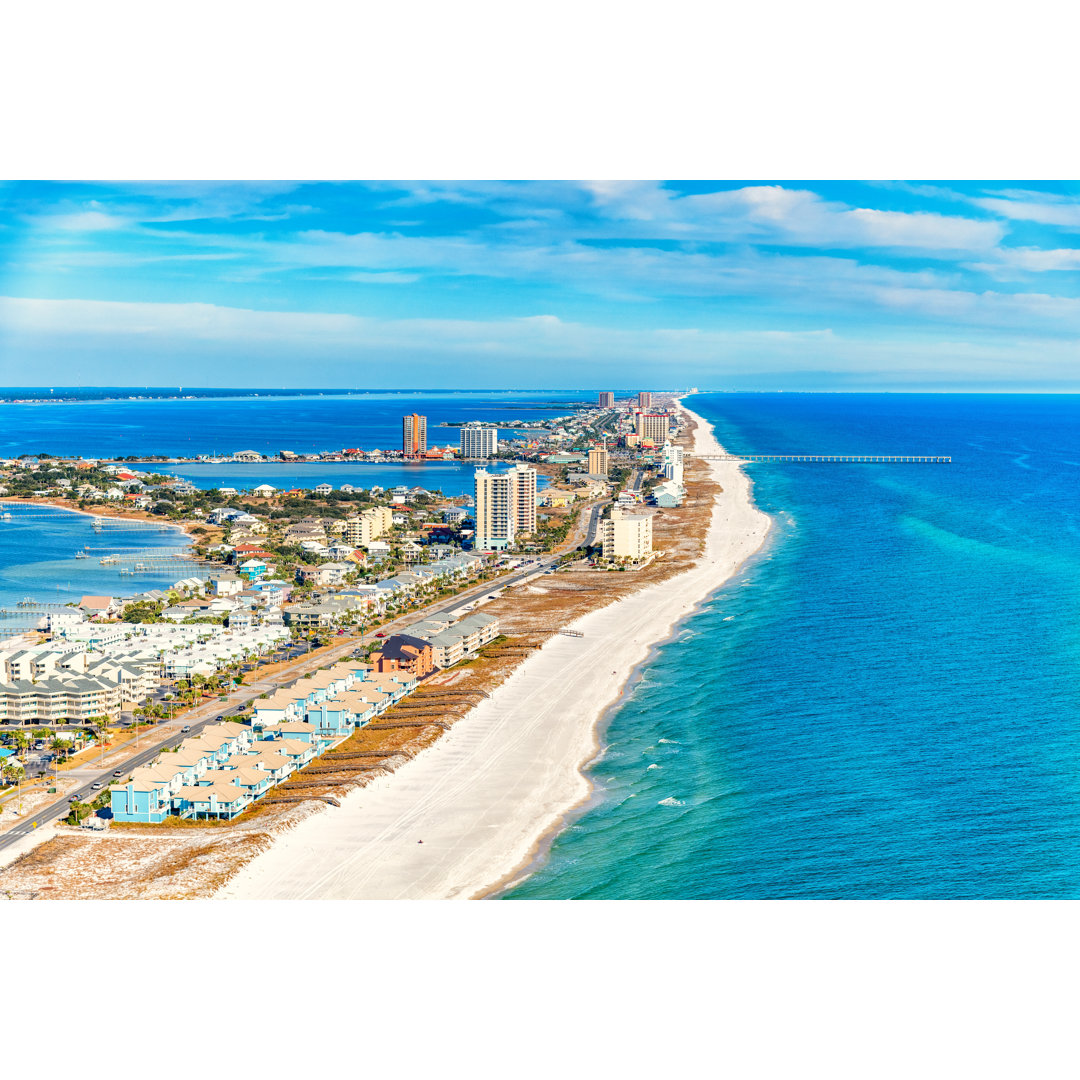 Pensacola Strand Luftaufnahme - Leinwandbild