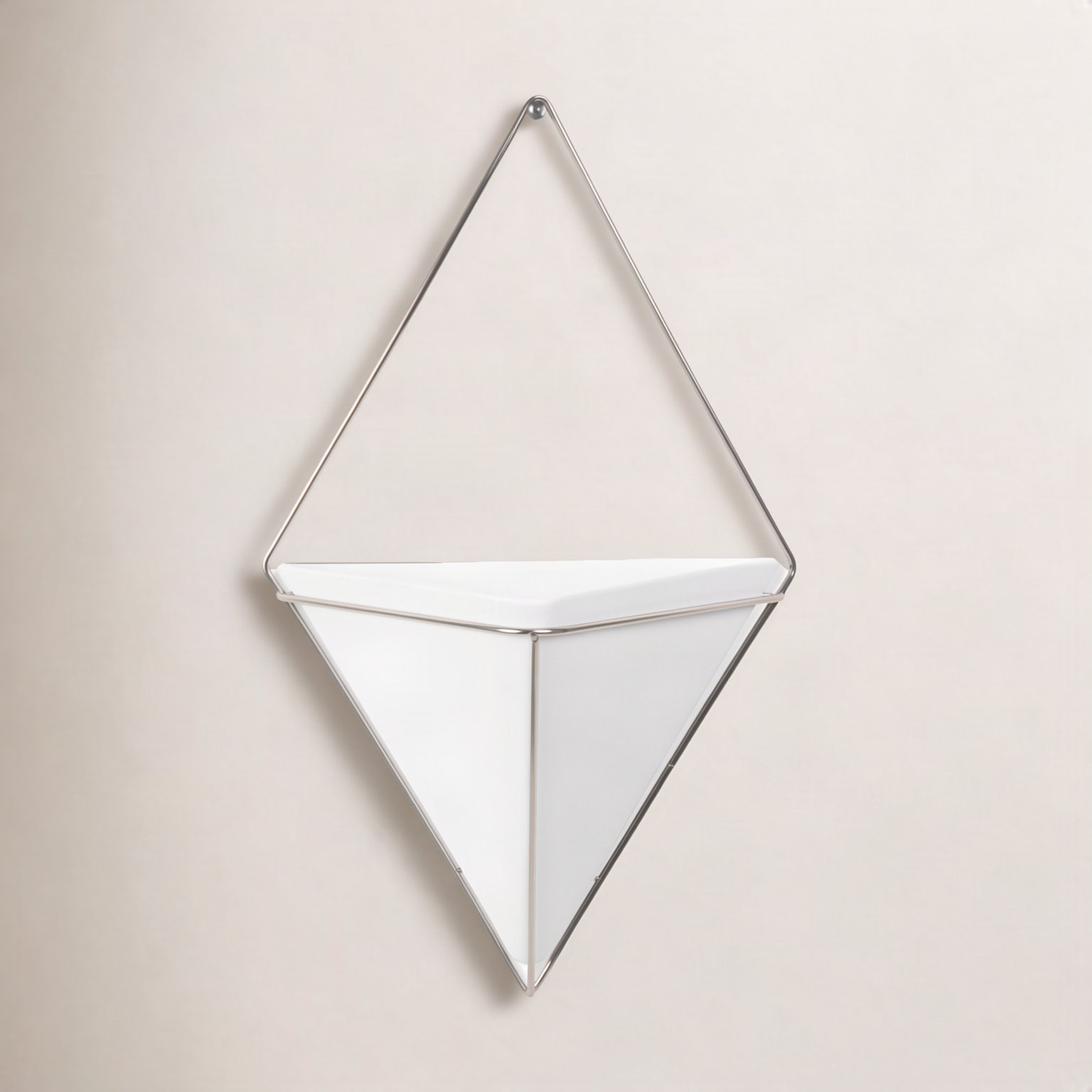 Trigg Wall Decor, White/Nickel