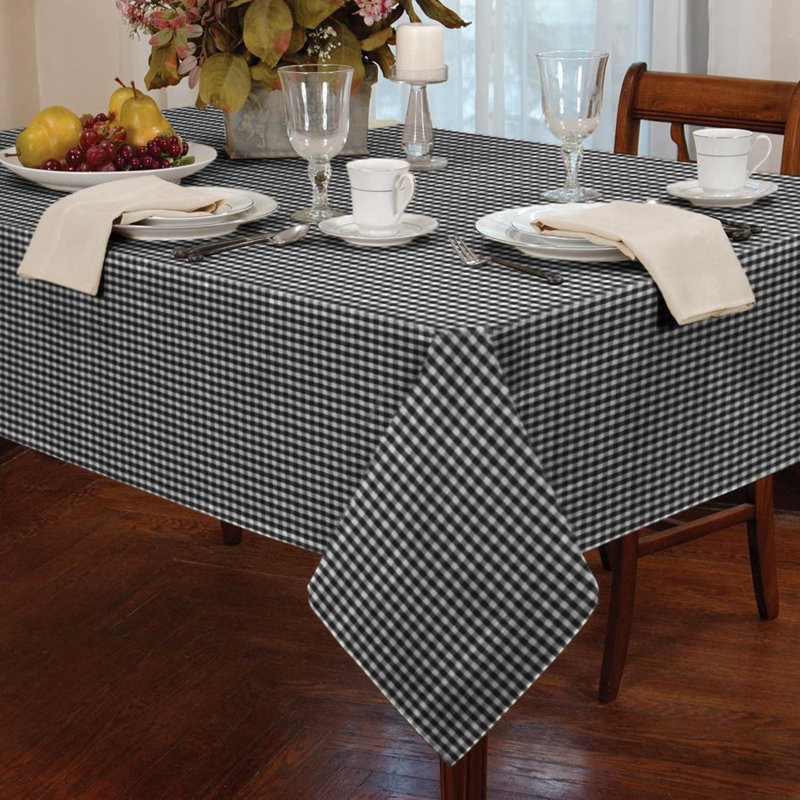 Rosas Tablecloth, Black, 152cm W Round