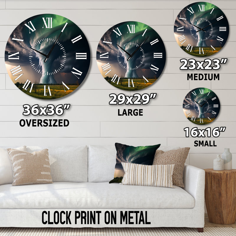 Horloge murale tempête tempête tempête tempête, Grand