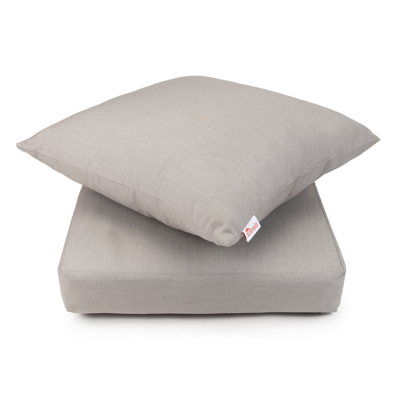 Sunbrella Deep Seat Patio Cushion Set (Seat and Back), 2 Piece, Dove