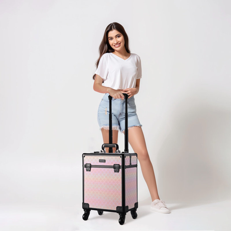 Organisateur de chariot à maquillage à roulettes Everly Quinn, Blush ForgetMeNo
