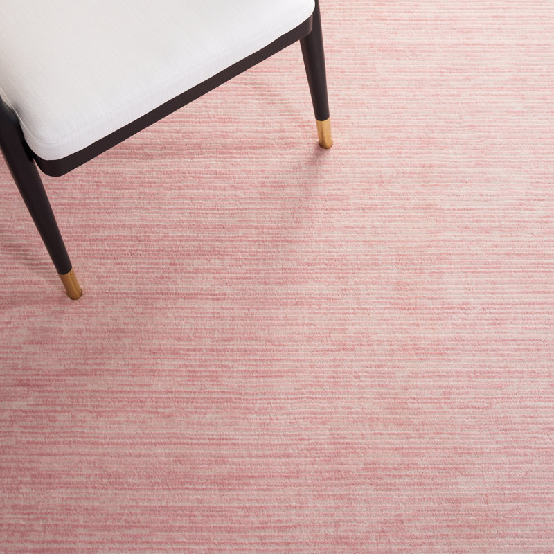 Tapis rose en polypropylène tissé à la machine Chamberland, Rond 5 pi