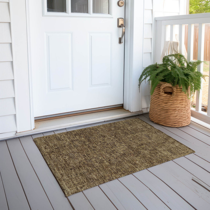 Everlee Abstract Indoor / Outdoor Rug, Rectangle 1'8" x 2'6"