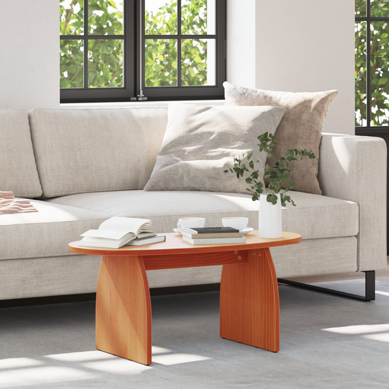 Coffee Table Solid Pine Wood Living Room Rustic Furniture Home Tables, Wax Brown