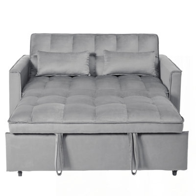 Convertible Sofa Bed,3-in-1 Pull Out Couch Bed with Reclining Backrest and Pillows,Sofa Bed Chair Full Convertible Sleeper Loveseat for Living Room, Home or Office