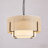 19.69" Woven Rattan & Fabric Drum Boho Pendant Lighting for Bedroom