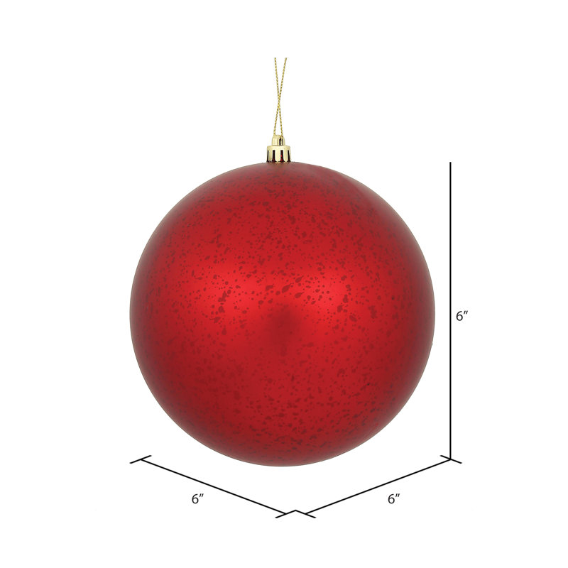 Ornement boule de mercure mat Duffield, Rouge