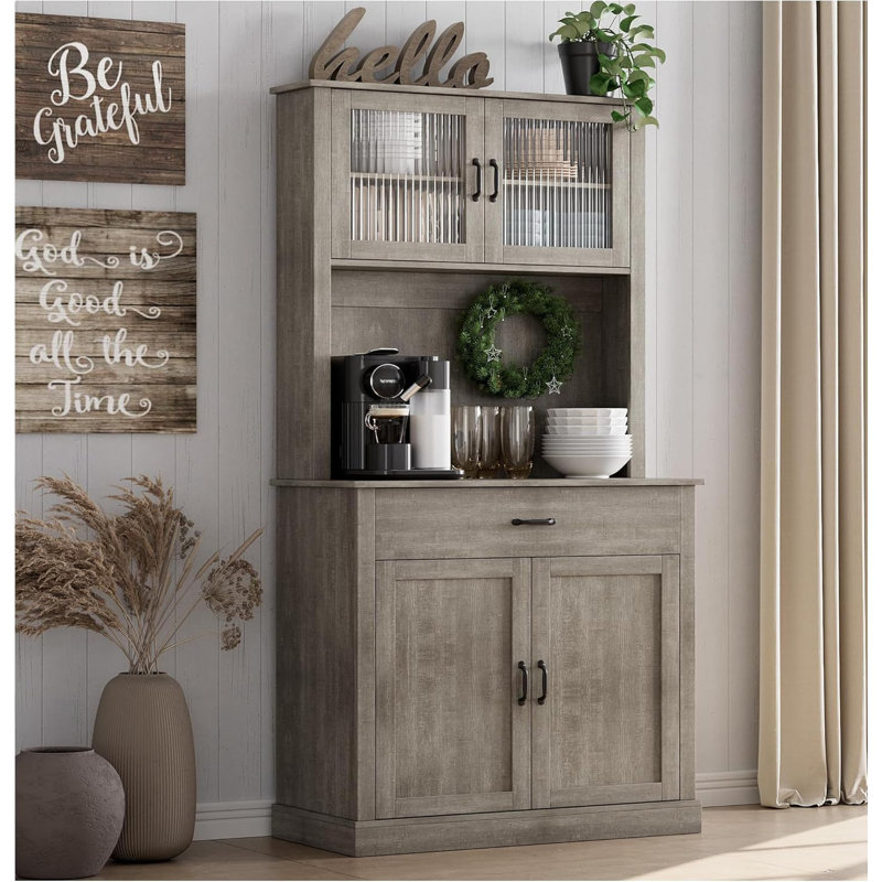 70,9 Armoire de cuisine avec tiroirs et armoires à portes, armoires hautes pour la cuisine, la salle à manger et le salon