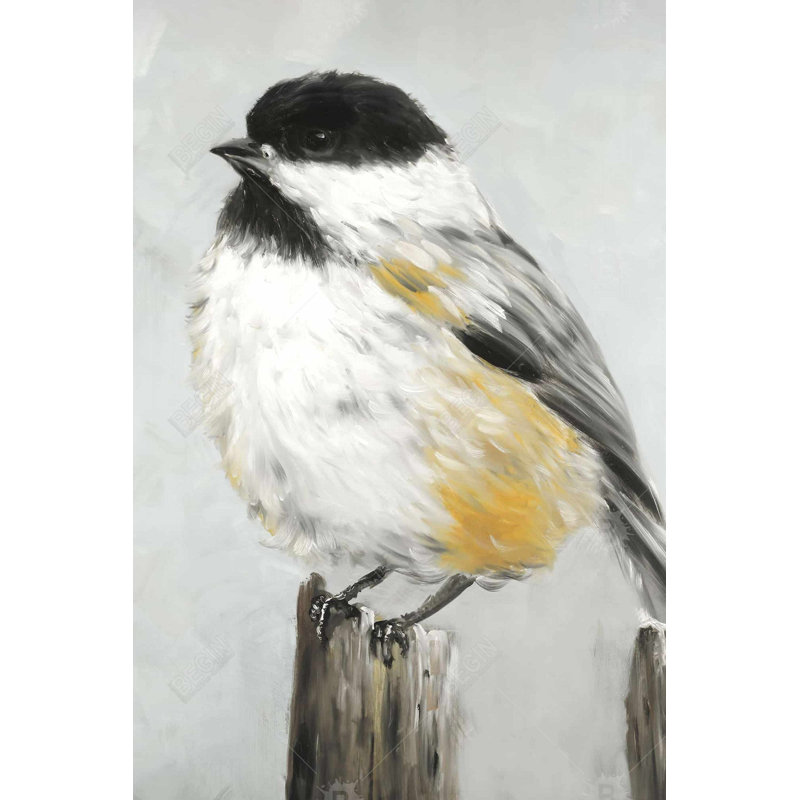 «Mésange charbonnière», H 36 po x l 24 po
