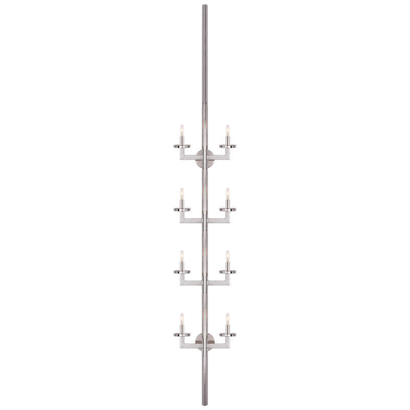 Liaison 8 - Light Candle Wall Light, Polished Nickel