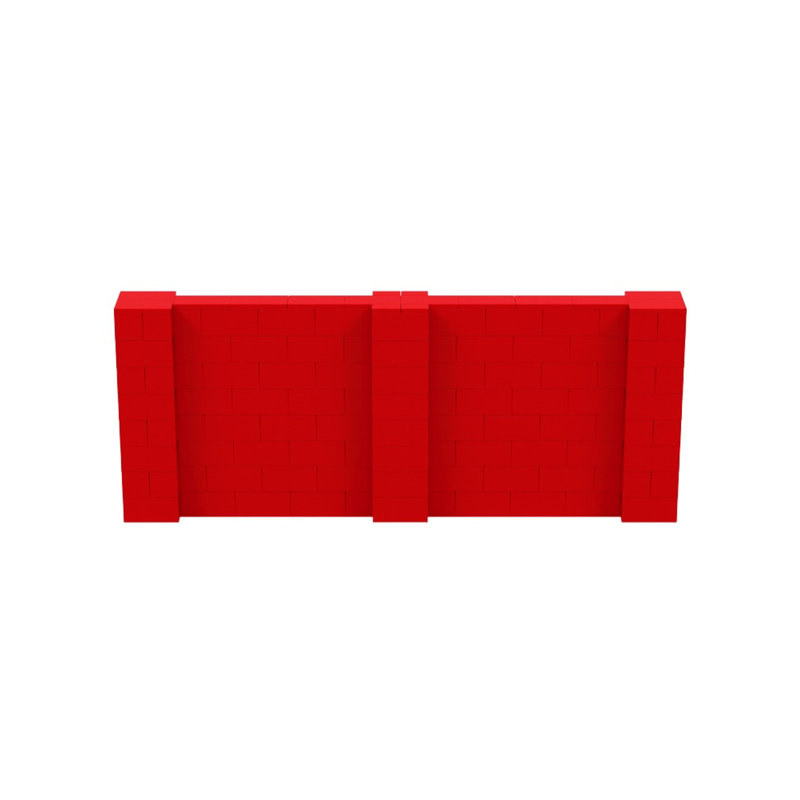 Ensemble mural 4 pi de hauteur Everblock, Rouge, 120"