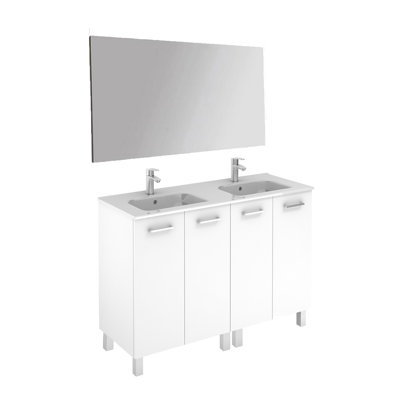 Ensemble de meuble-lavabo de salle de bain double 47 po avec miroir Logic