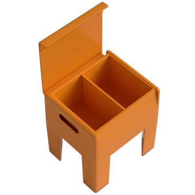 Ottoman With Storage Storage Stool,Storage Space, Multifunctional Plastic End Table Small Side Table For Bedroom, Dorm And Small Spaces by Wrought Studio
